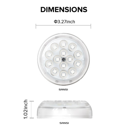 Kabellos aufladbares LED-Poollicht mit Fernbedienung (NUR USA)