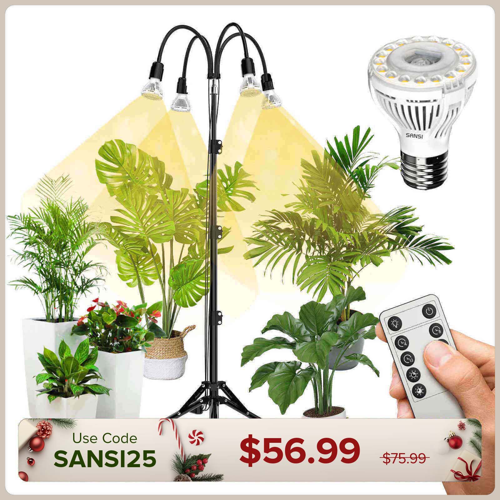 Upgraded 40W Adjustable Tripod Stand Grow Light with Remote Control (US ONLY)