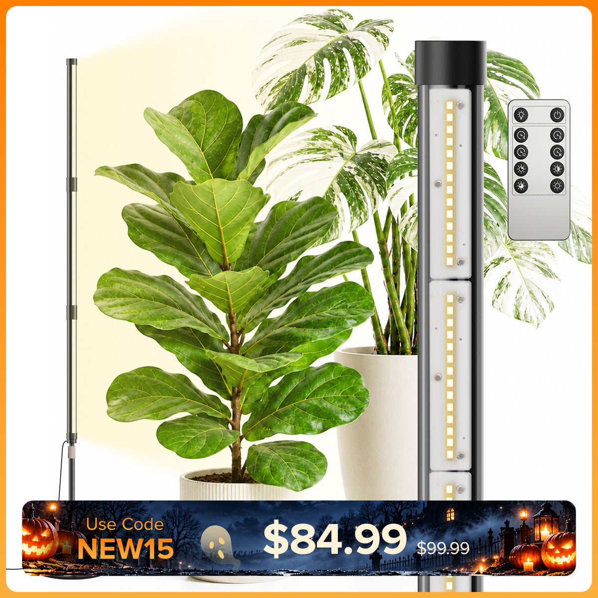 SANSI T10 Pro 80W LED Standing Grow Light
