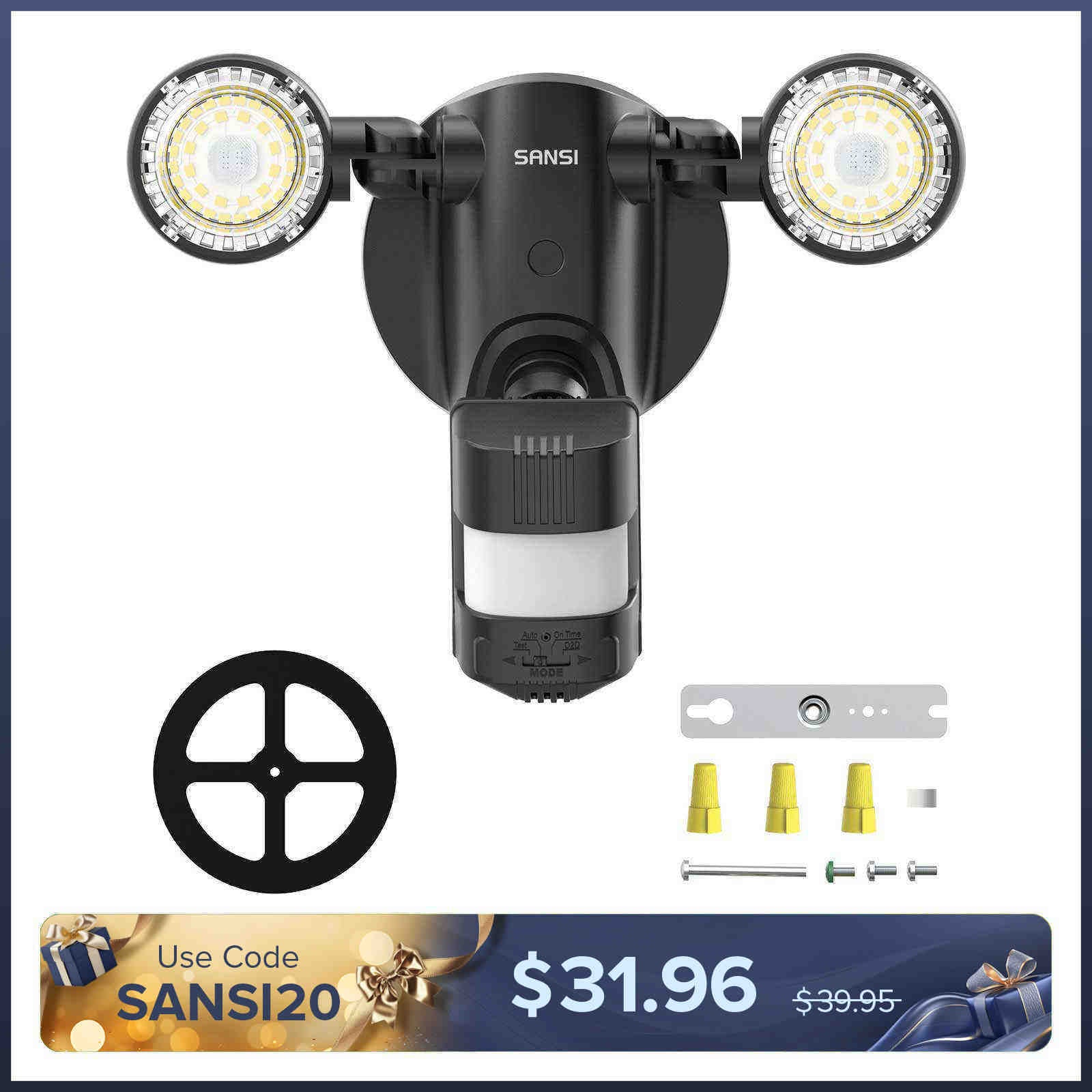 25W LED Security Light (Dusk to Dawn & Motion Sensor)(US/CA ONLY)