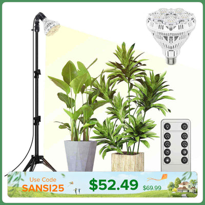 BR30 30W Adjustable Tripod Stand Grow Light with Remote Control (US/CA ONLY)