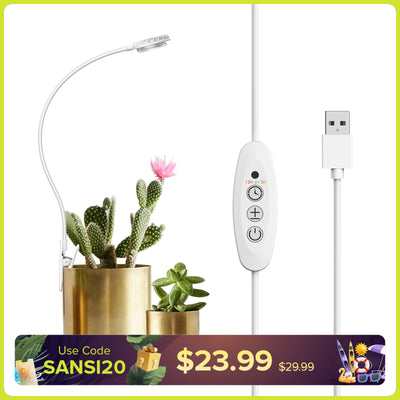 SANSI 4,5W LED-Pflanzenlampe mit Topfclip (NUR EU/GB)
