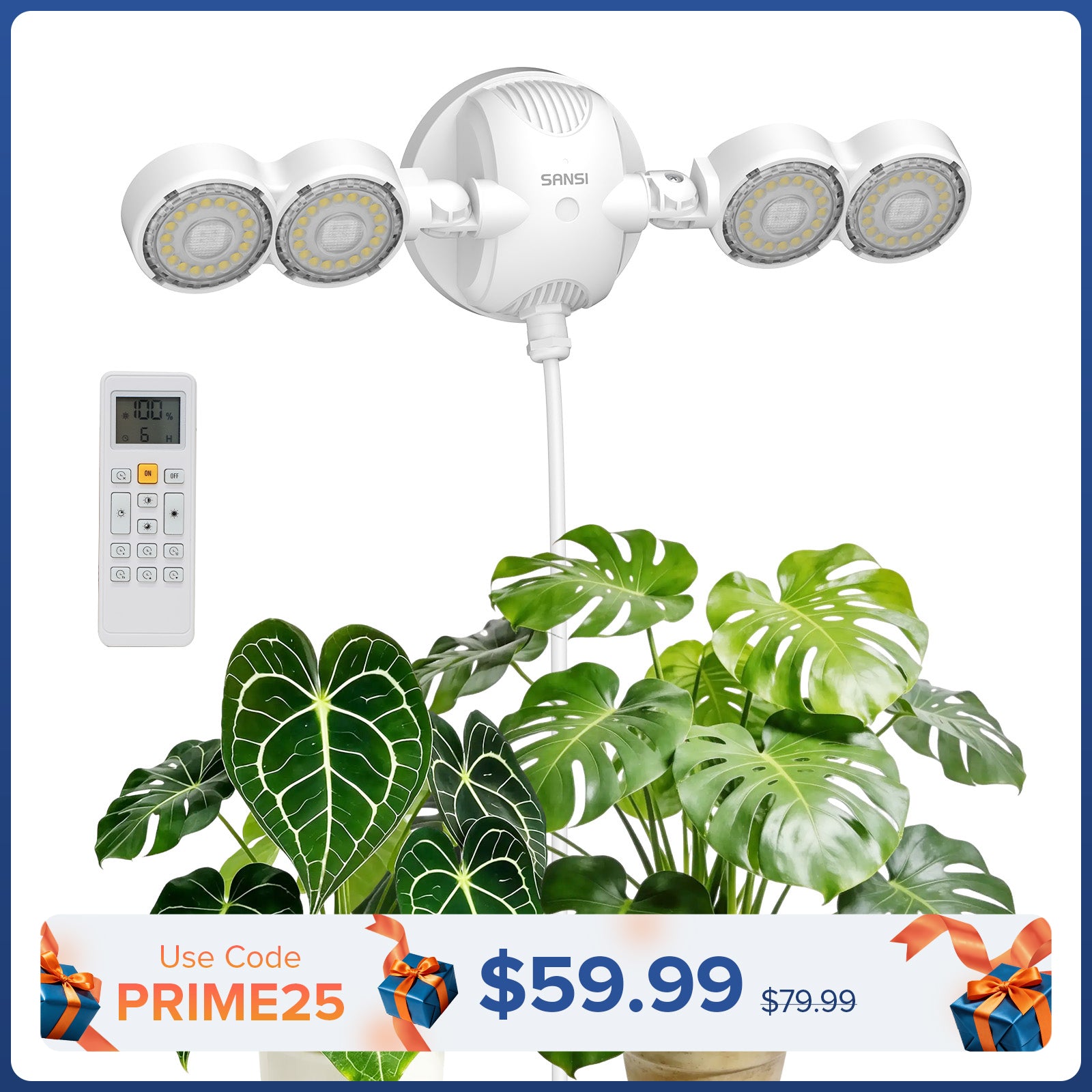 SANSI 30W LED Wall Mounted Grow Light with Remote Control (US ONLY)