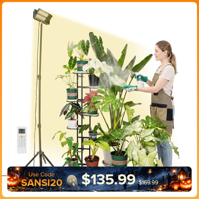 SANSI 100W Panel LED Standing Grow Light with Remote Control (US ONLY)