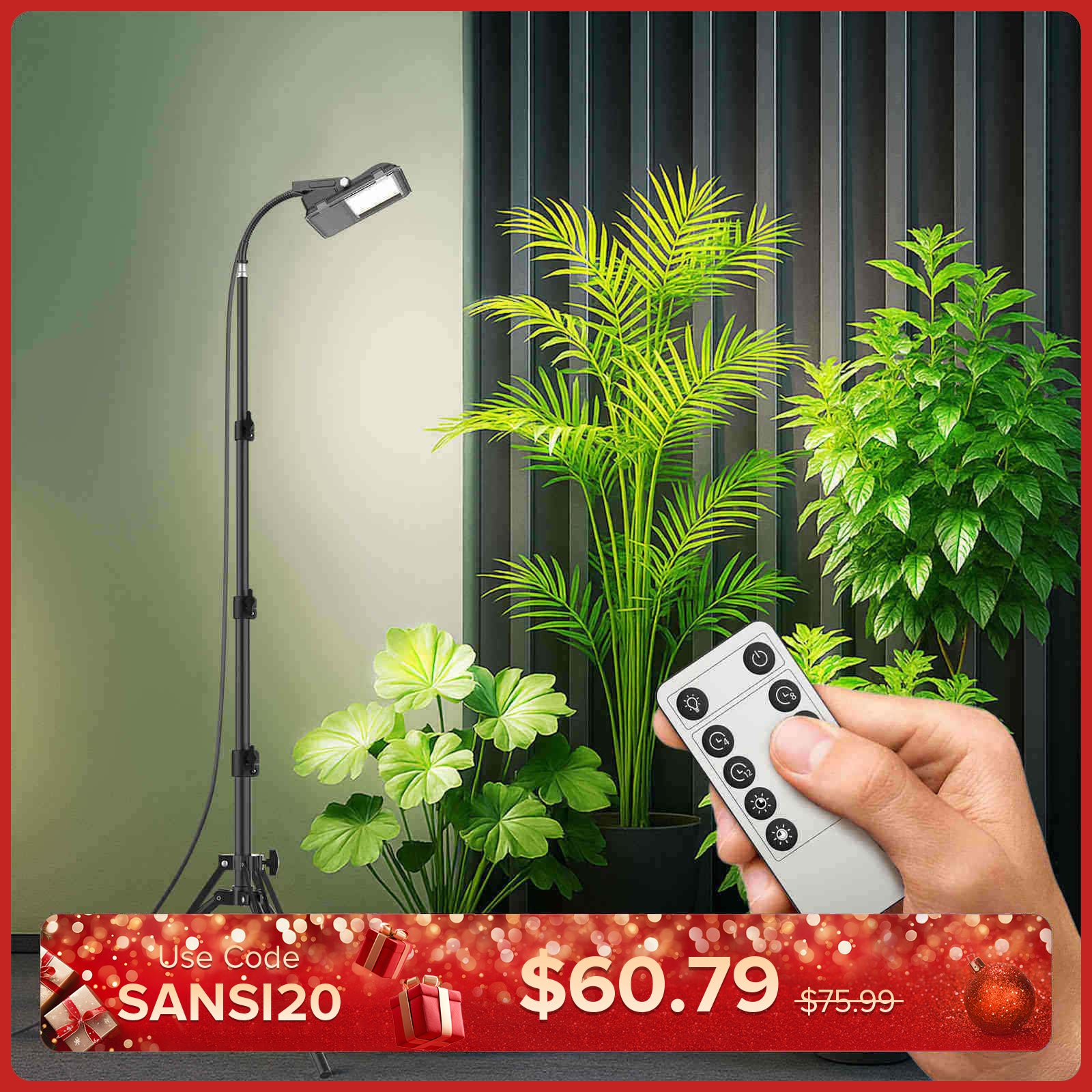 30-W-LED-Wachstumslicht mit Stativ (NUR USA)