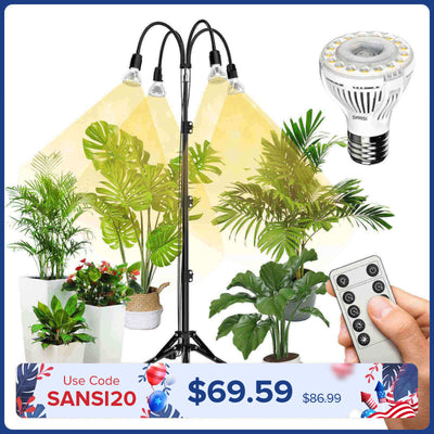 Upgraded 40W Adjustable Tripod Stand Grow Light with Remote Control (US/CA ONLY)