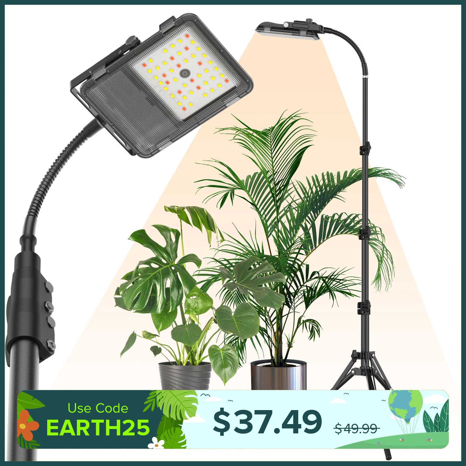 30W LED Grow Light With Tripod Stand(US ONLY)