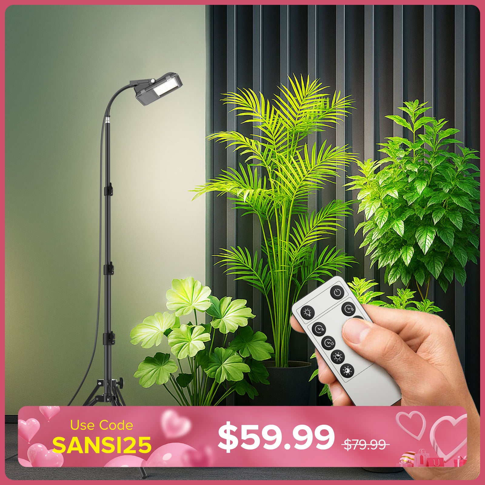SANSI 45W LED Grow Light With Tripod Stand