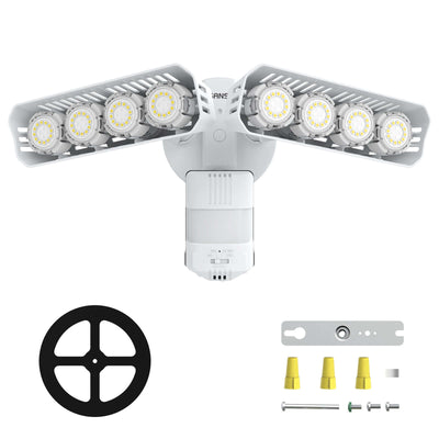 Upgraded 54W Led Security Light (Dusk to Dawn&Motion Sensor), white