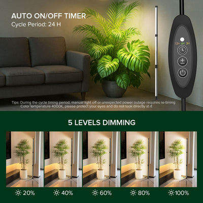 SANSI T10 80W LED Standing Grow Light