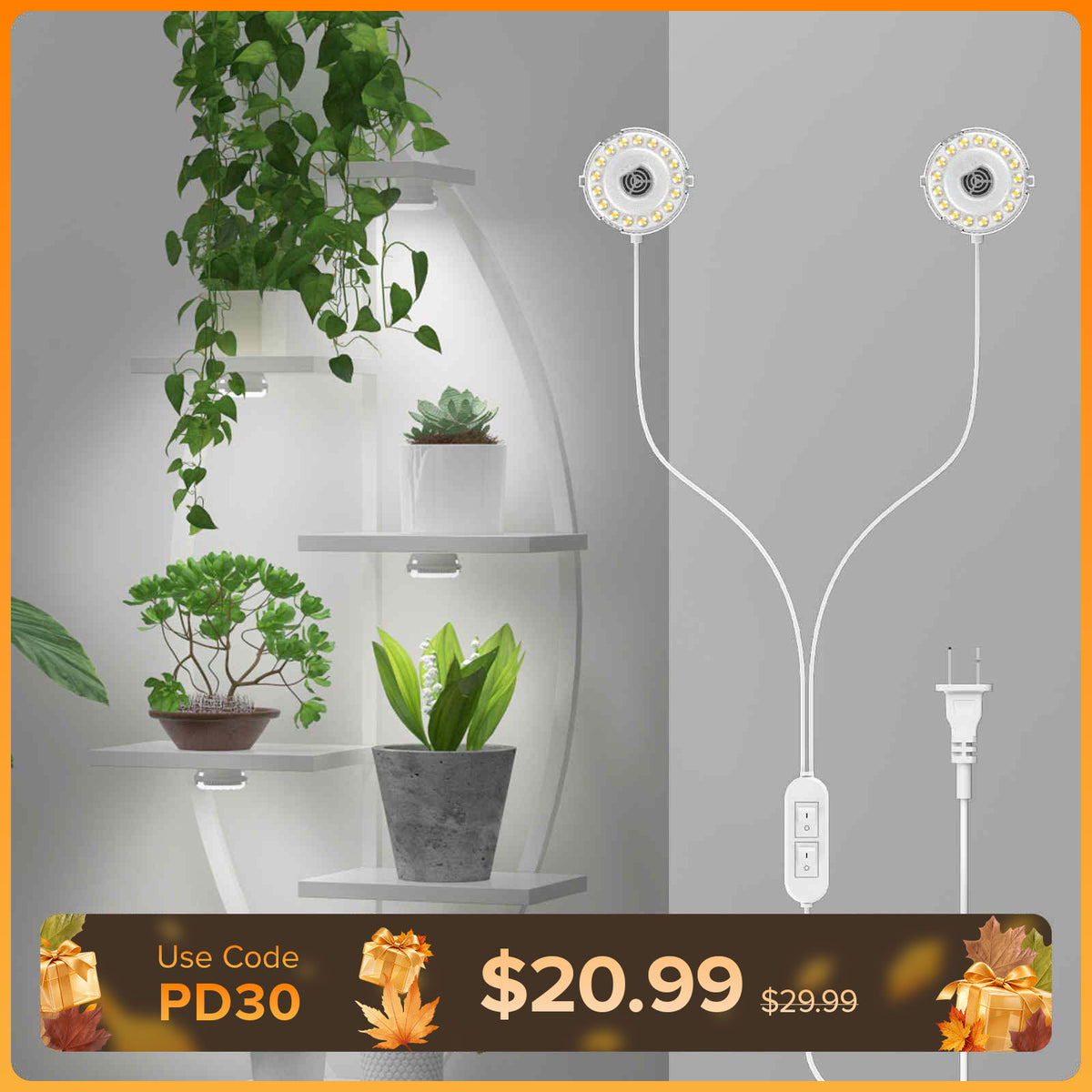 SANSI 10W LED Puck-Pflanzenlampe (NUR USA/Kanada)