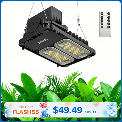 SANSI 70W Panel LED Grow Light | Remote Control