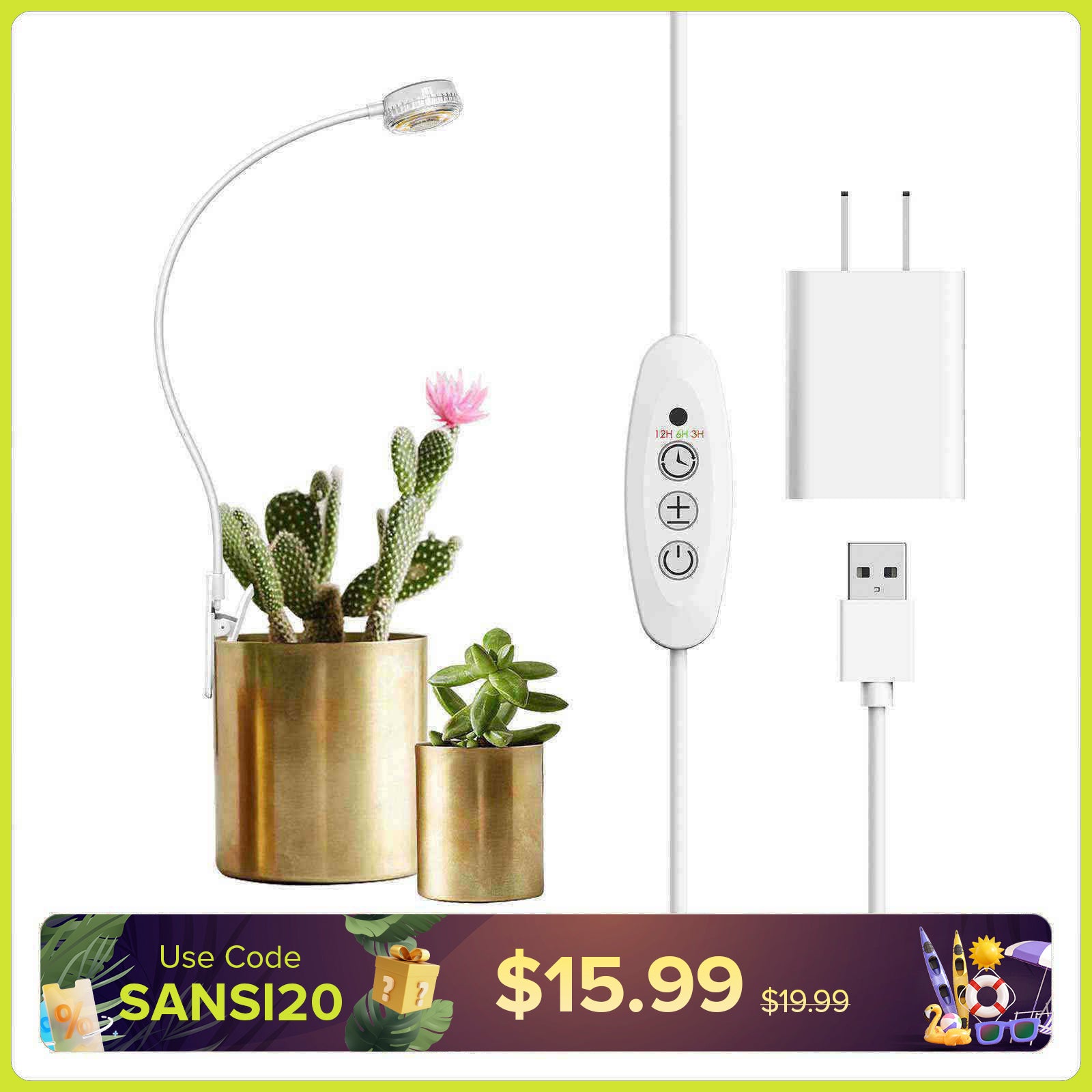 5W Pot Clip LED Grow Light