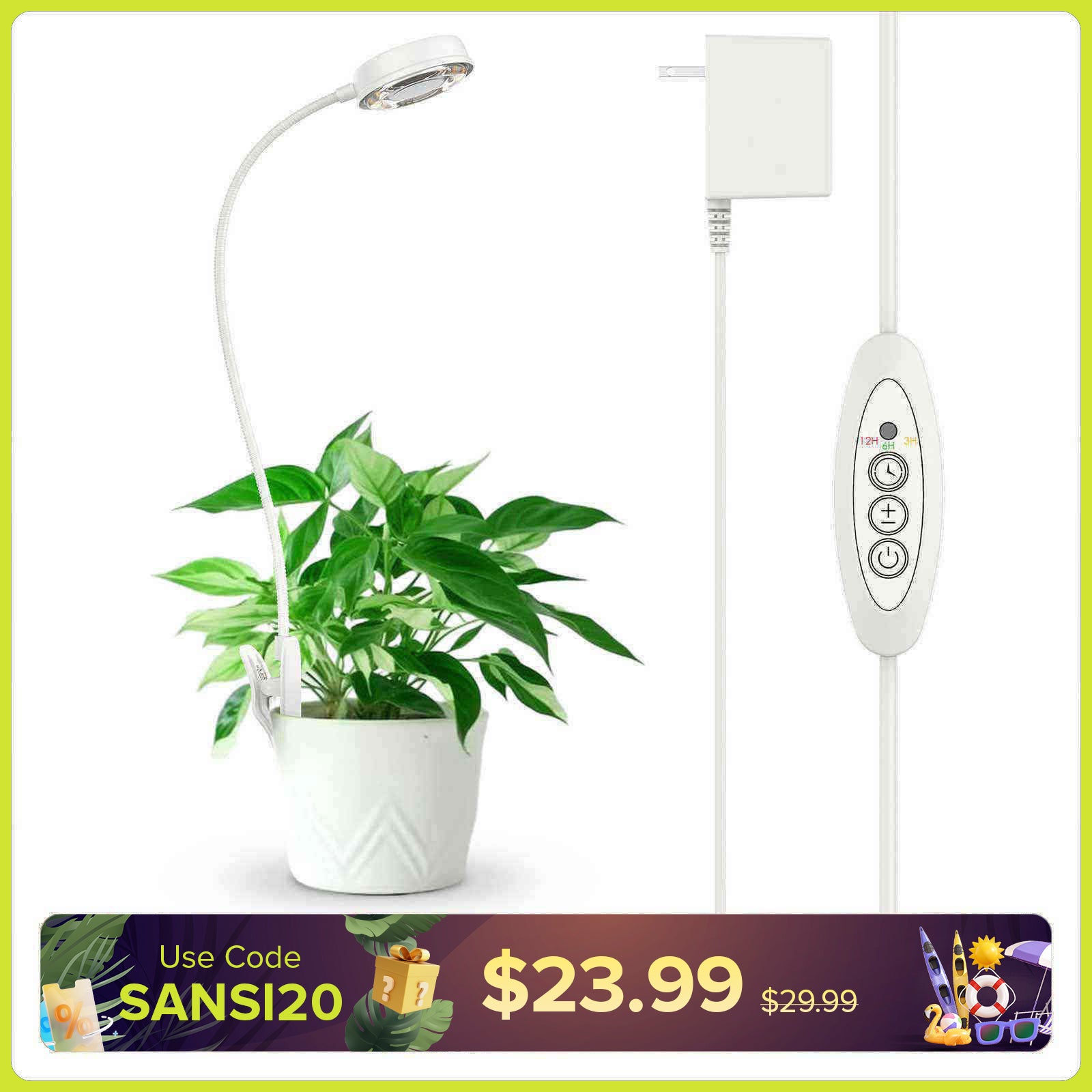 10W Pot Clip Led Grow Light