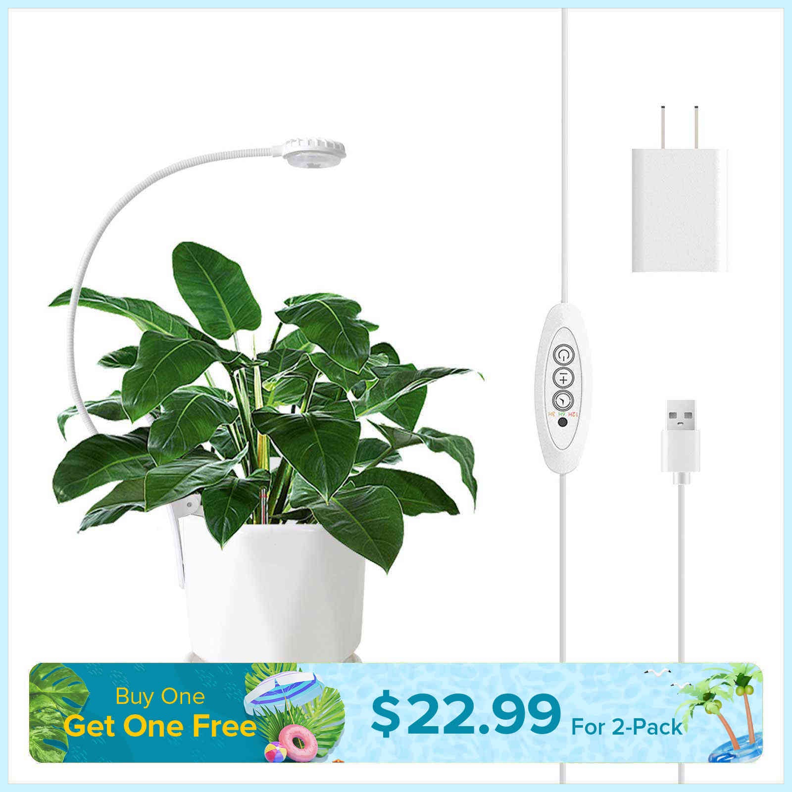 Upgraded 5W Pot Clip Led Grow Light (US ONLY)