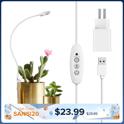 SANSI 4,5W LED-Pflanzenlampe mit Topfclip (NUR EU/GB)