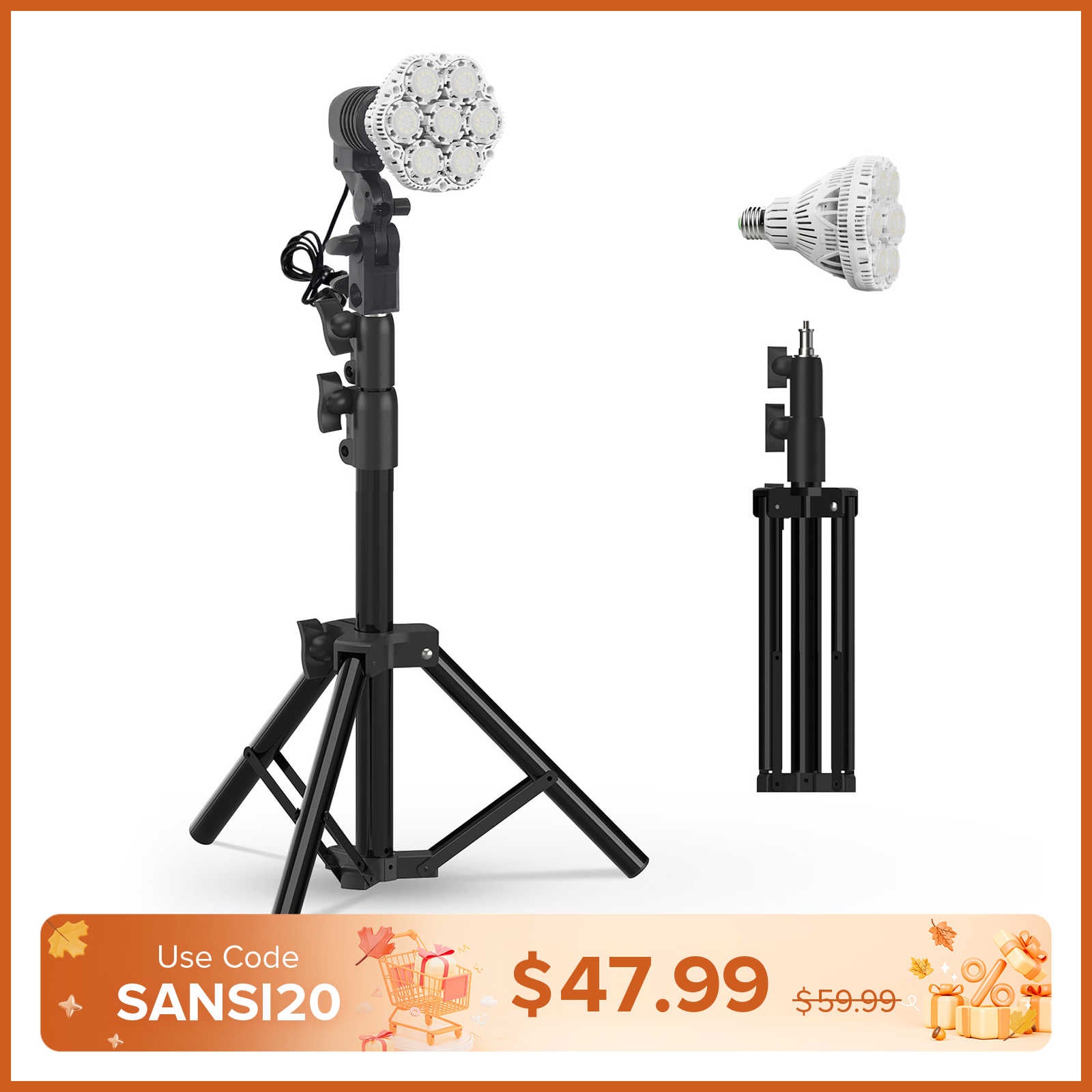 BR30 40W Led Work Light with Stand (US ONLY)