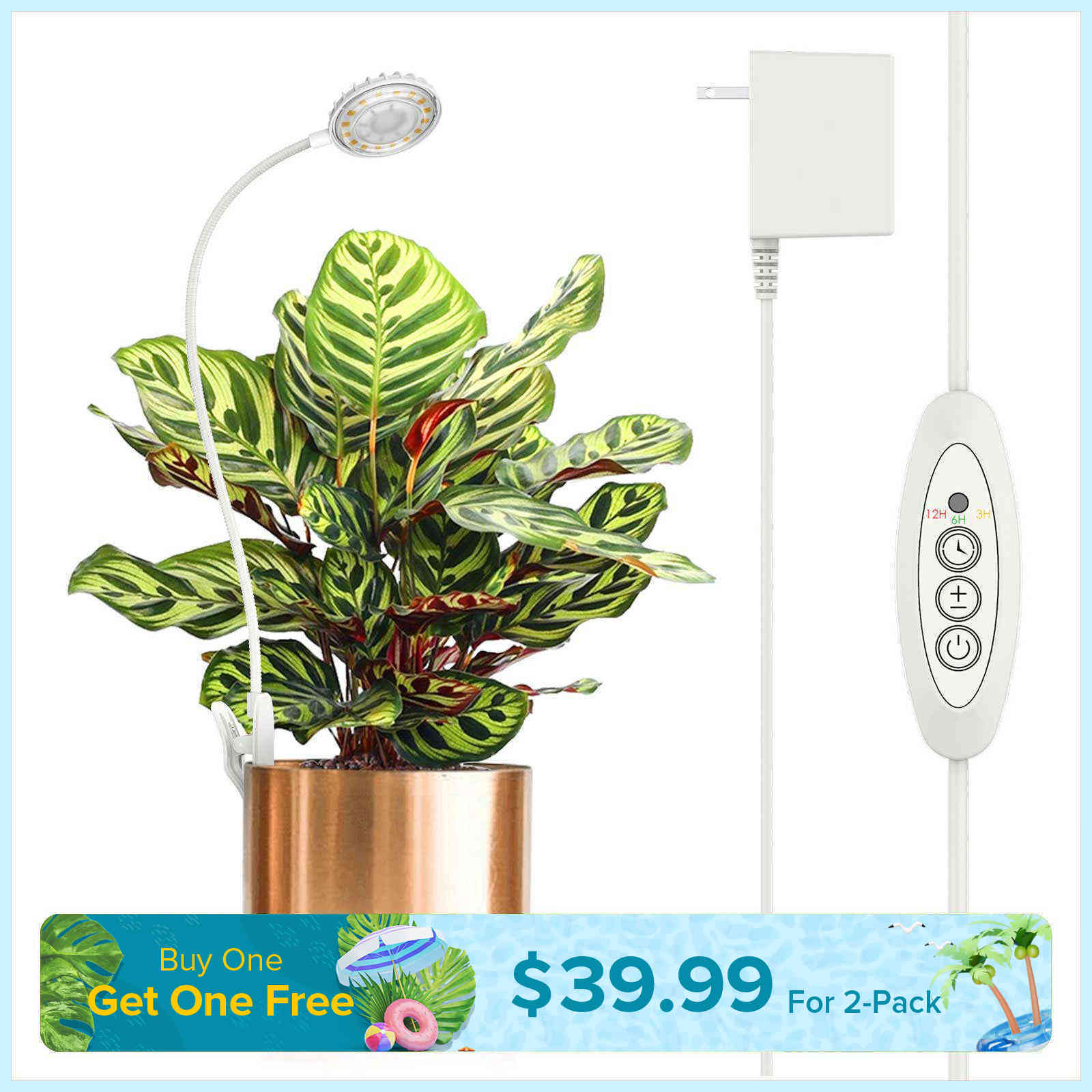 Upgraded 10W Pot Clip Led Grow Light (US ONLY)