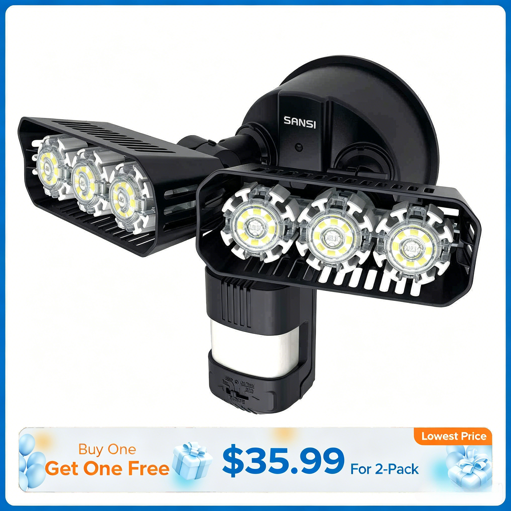 27W LED Security Light (Dusk to Dawn & Motion Sensor)(US ONLY)