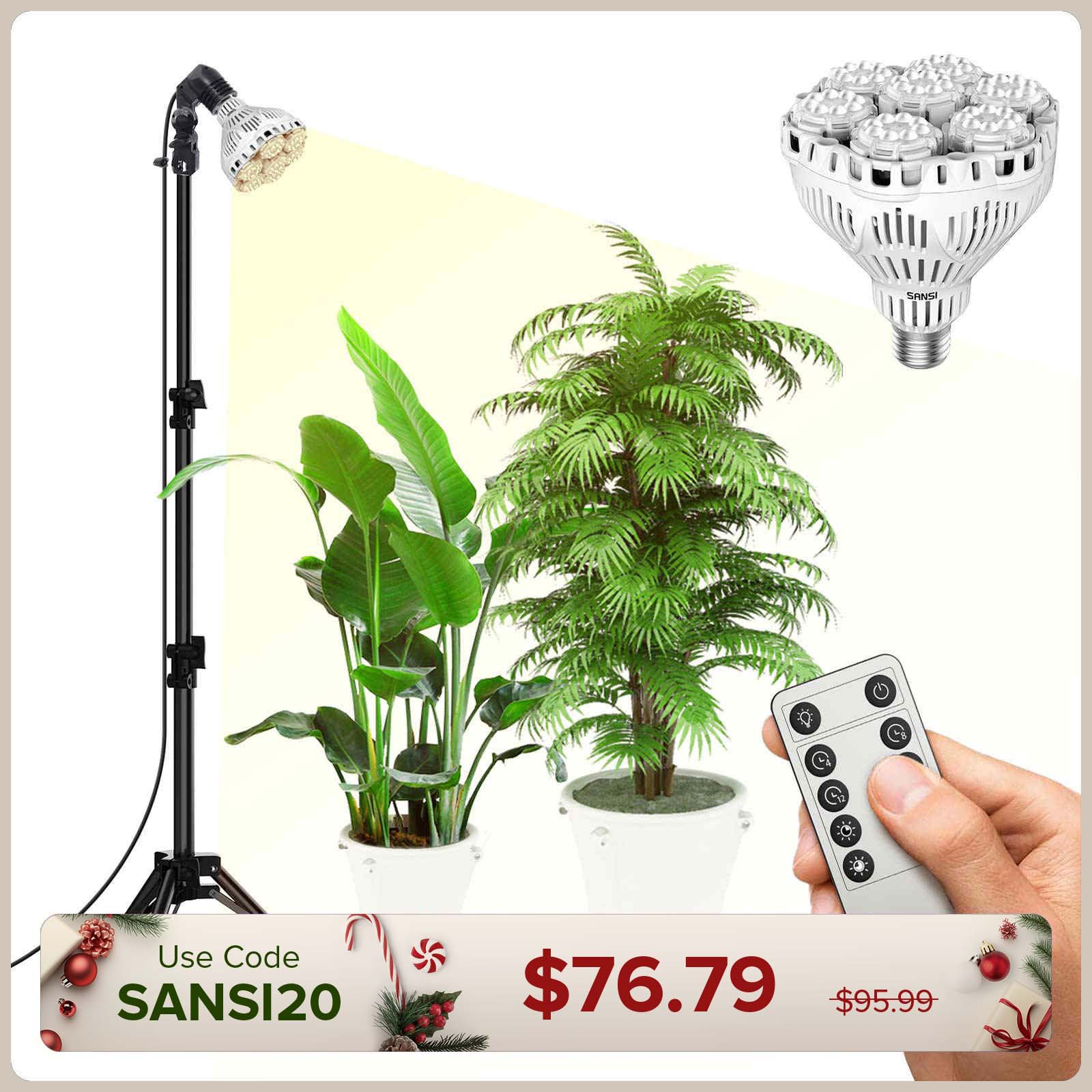 BR30 40W Adjustable Tripod Stand Grow Light with Remote Control