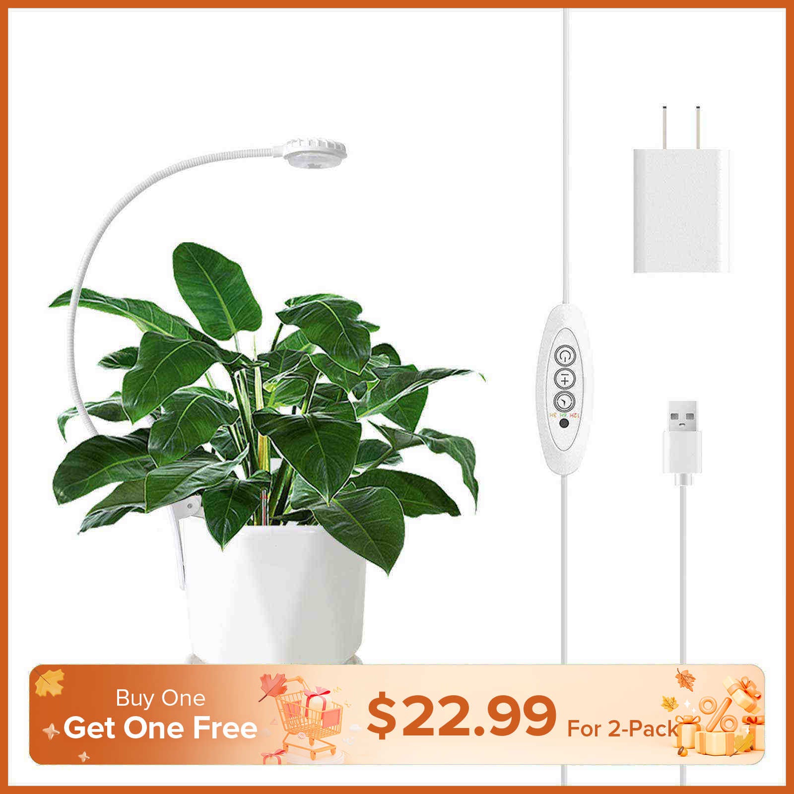 Upgraded 5W Pot Clip Led Grow Light (US ONLY)
