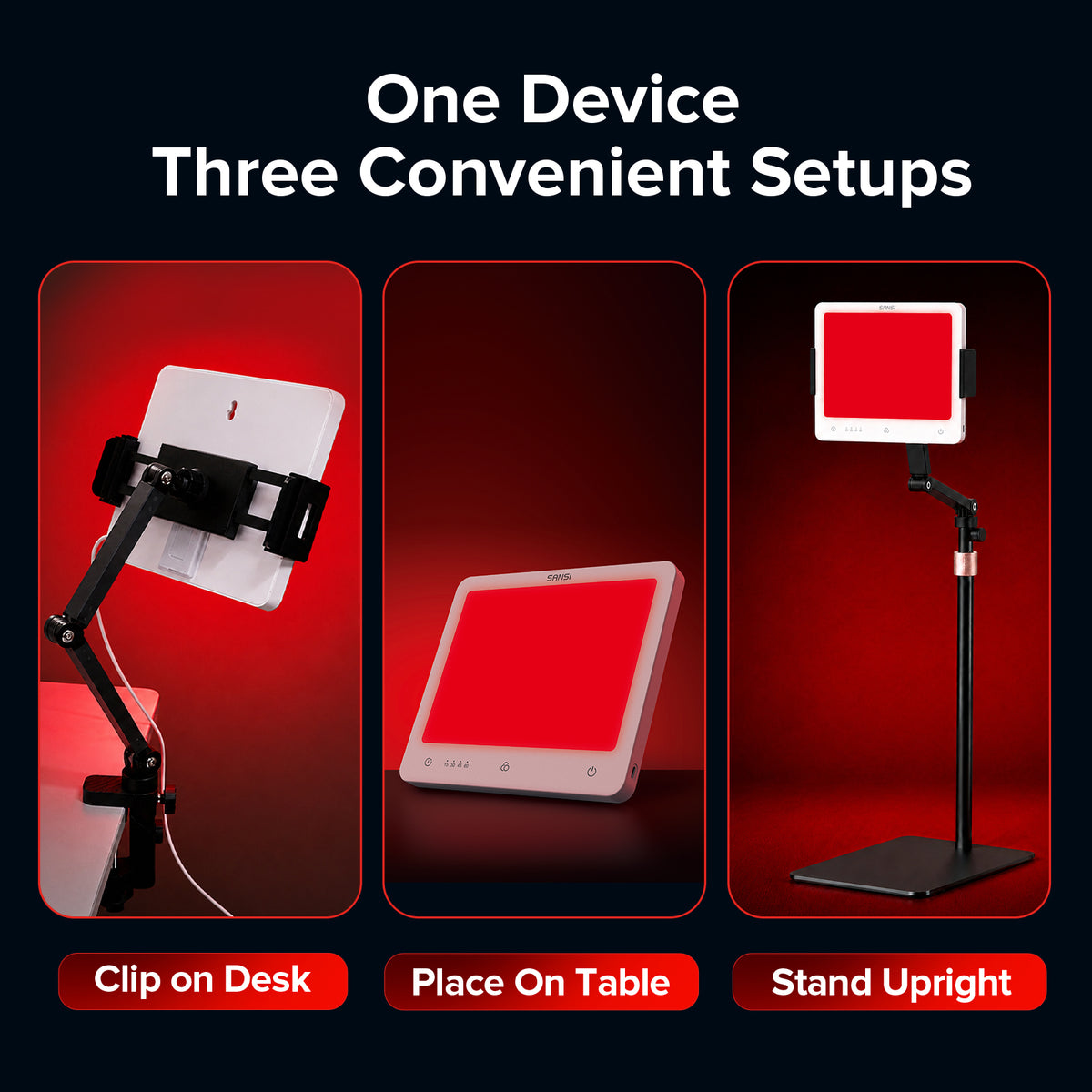 SANSI 35W Red Light Therapy Panel for Body Face with Adjustable Stand (US ONLY)