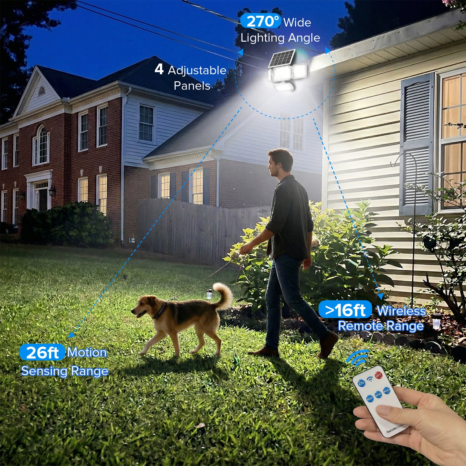 45 W LED-Sicherheitsleuchte (Dämmerung bis Morgengrauen &amp; Bewegungssensor) NUR EU/UK