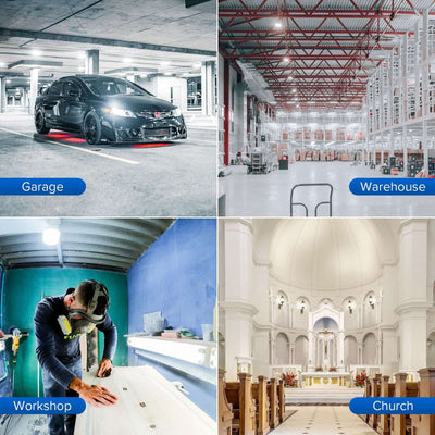 A21 60W LED 5000K Light Bulb (US ONLY) can be used in wide applications，workshop、warehouse、garage and so on.