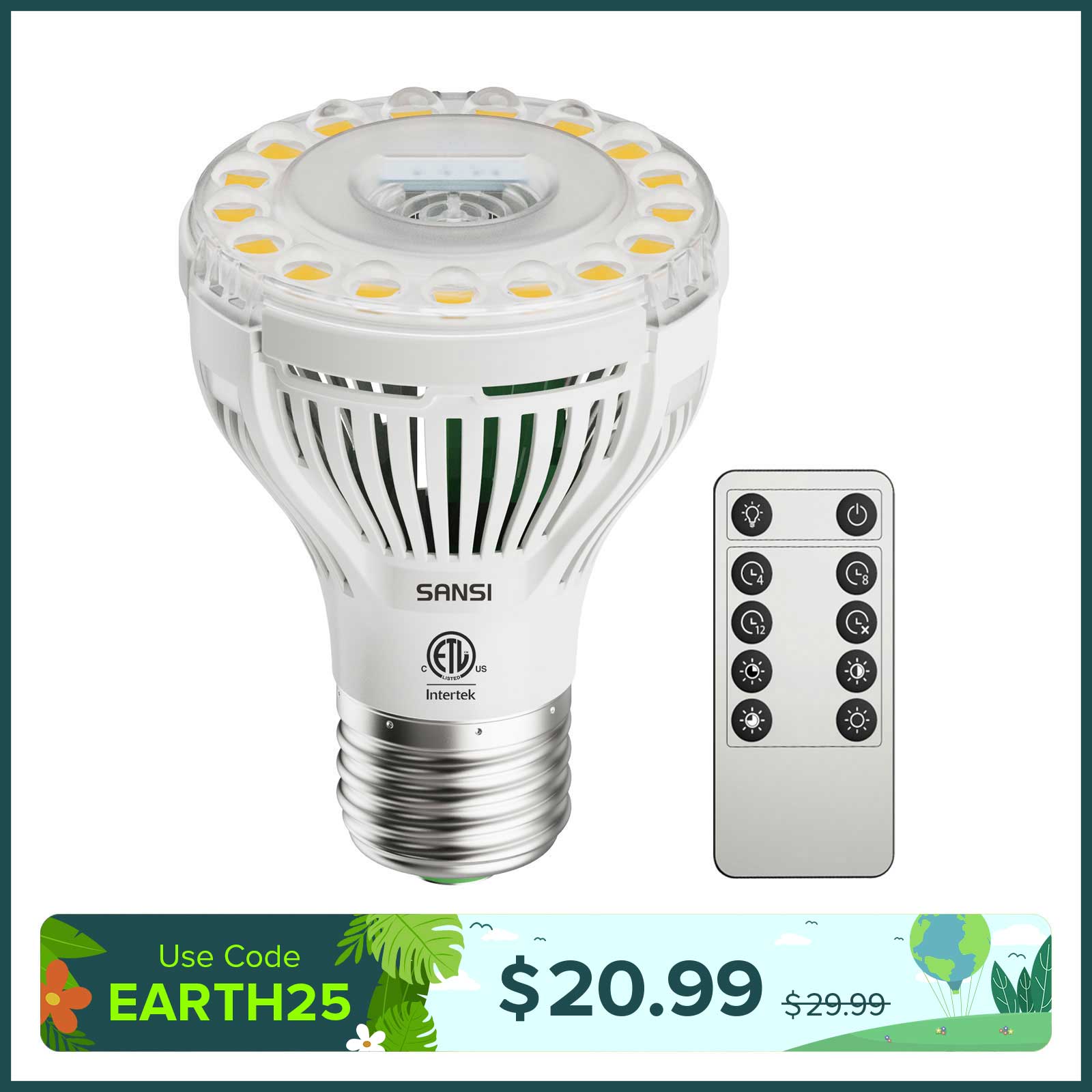 PAR20 5W LED-Wachstumslampe mit Fernbedienung (NUR USA)
