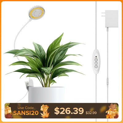 SANSI 12W LED-Pflanzenlampe mit Topfclip (NUR USA)