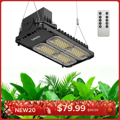 SANSI 100W Panel LED Grow Light | Remote Control
