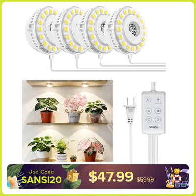 SANSI 20W Puck LED Grow Light with Timer(US/CA ONLY)