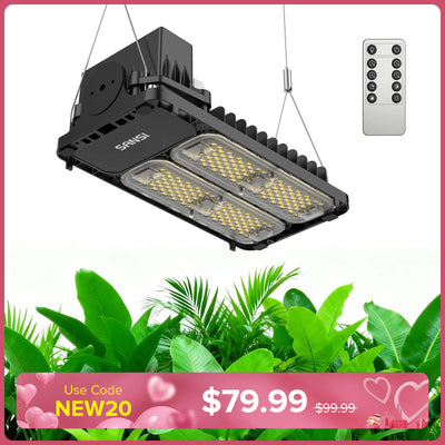 SANSI 100W Panel LED Grow Light | Remote Control