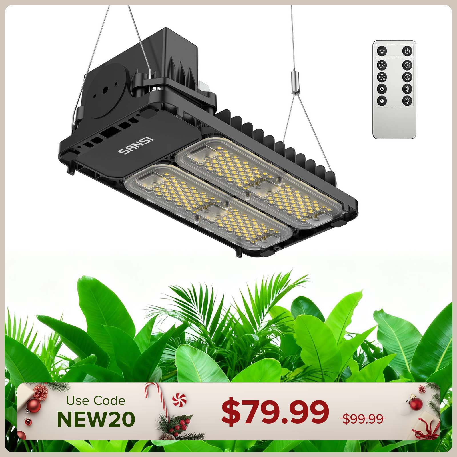 SANSI 100W Panel LED Grow Light | Remote Control