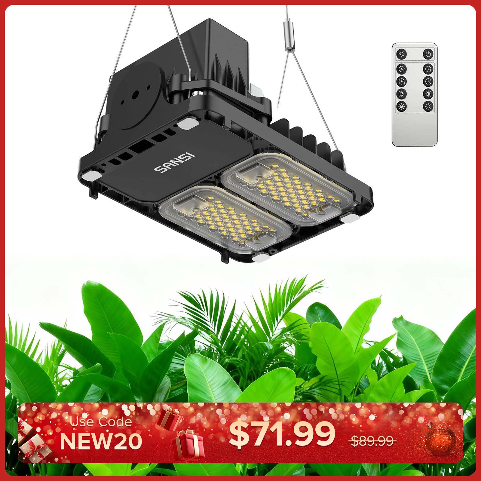 SANSI 70W Panel LED Grow Light | Remote Control – SANSI Lighting