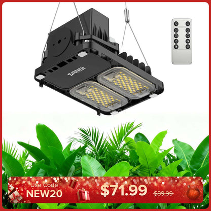 SANSI 70W Panel LED Grow Light | Remote Control