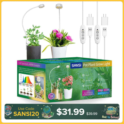 (Gift Packing) 5W Pot Clip LED Grow Light (US/CA ONLY)