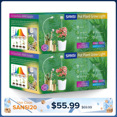 SANSI (Gift Packing) 5W Pot Clip LED Grow Light (US/CA ONLY)