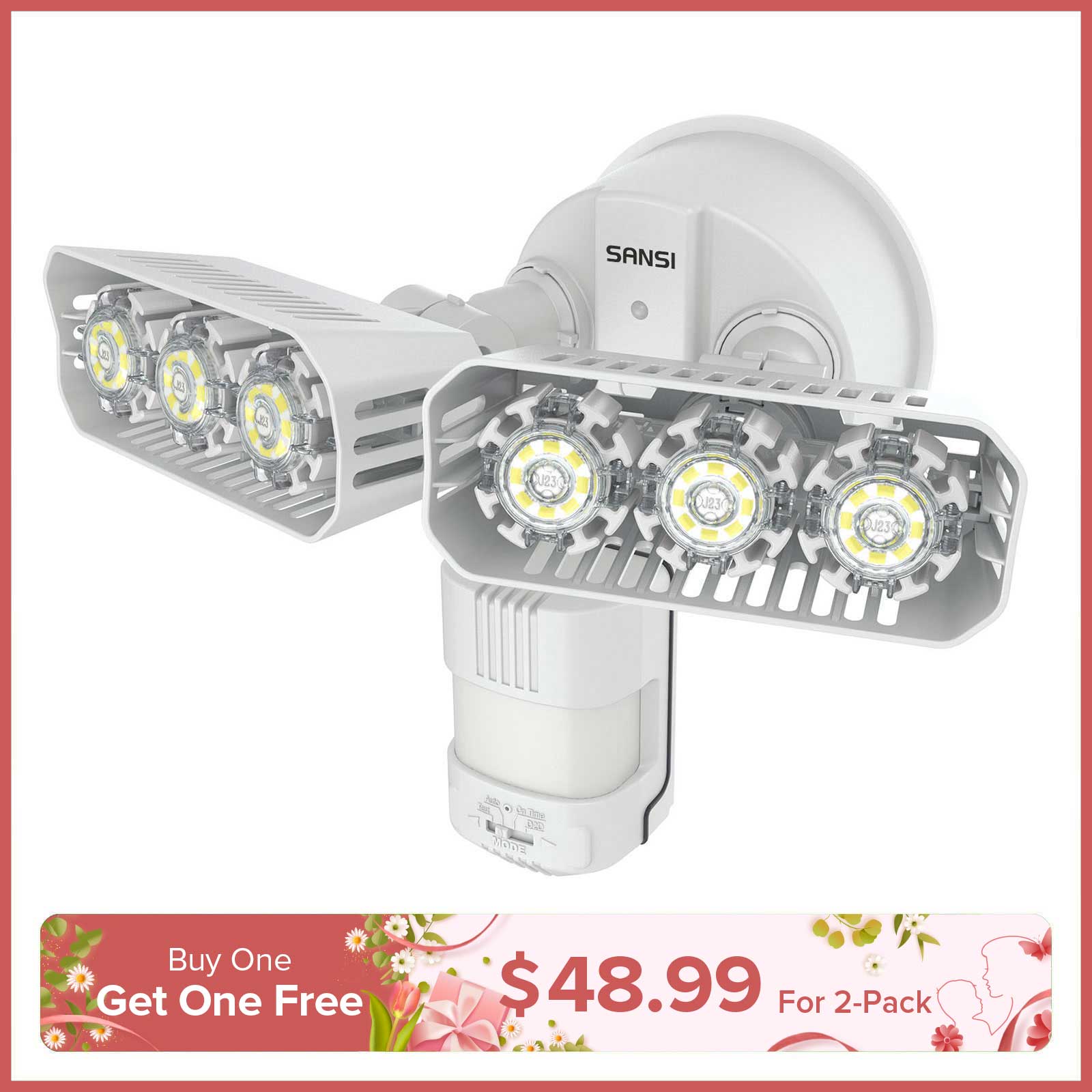 27W LED Security Light (Dusk to Dawn & Motion Sensor)