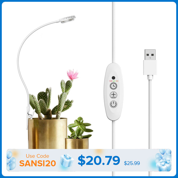 Lampada LED per coltivazione SANSI da 4,5 W con clip per vaso (SOLO UE/Regno Unito)
