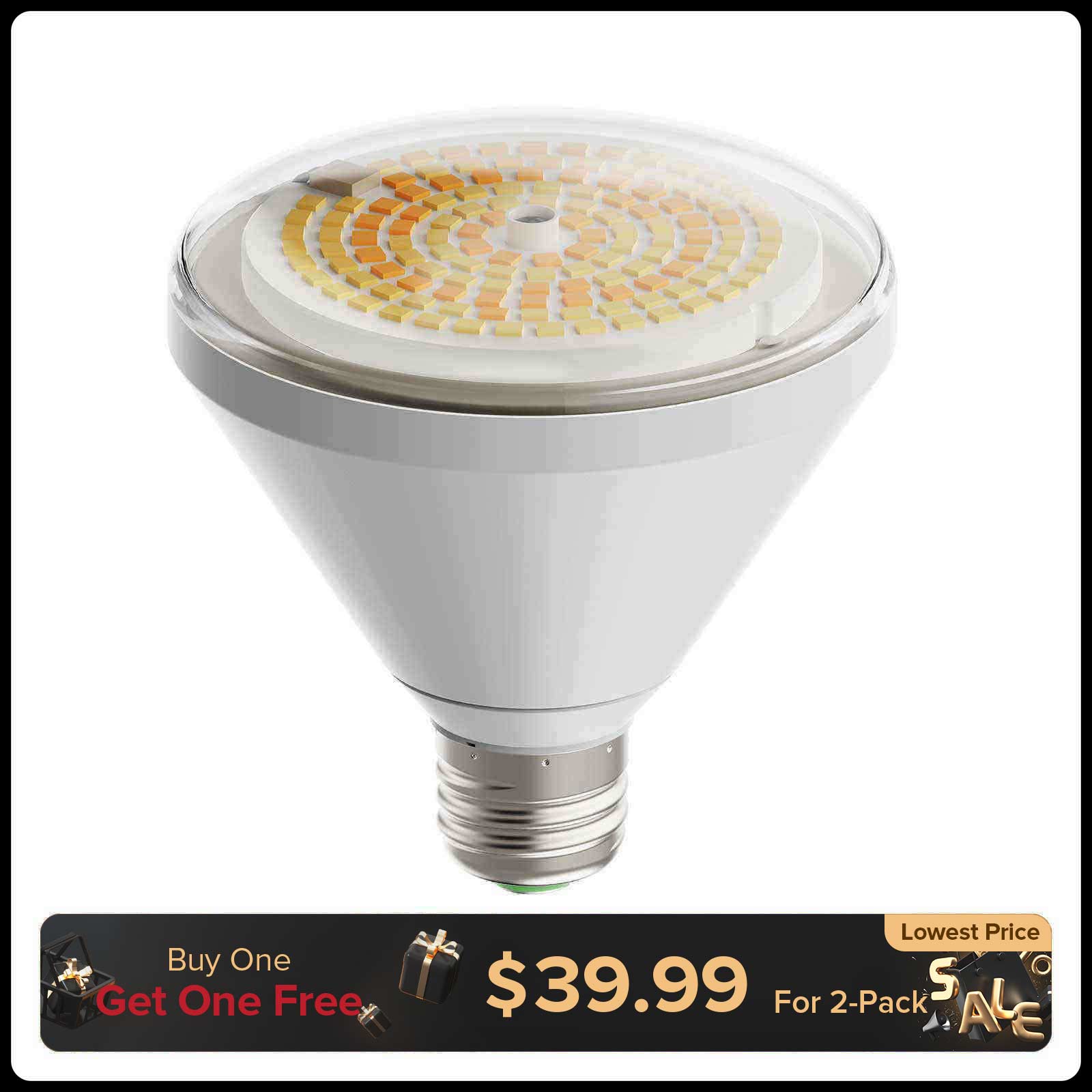 BRIGHTNESS　【kreis】 SANSI BR30 24W Waterproof LED Grow Light Bulb