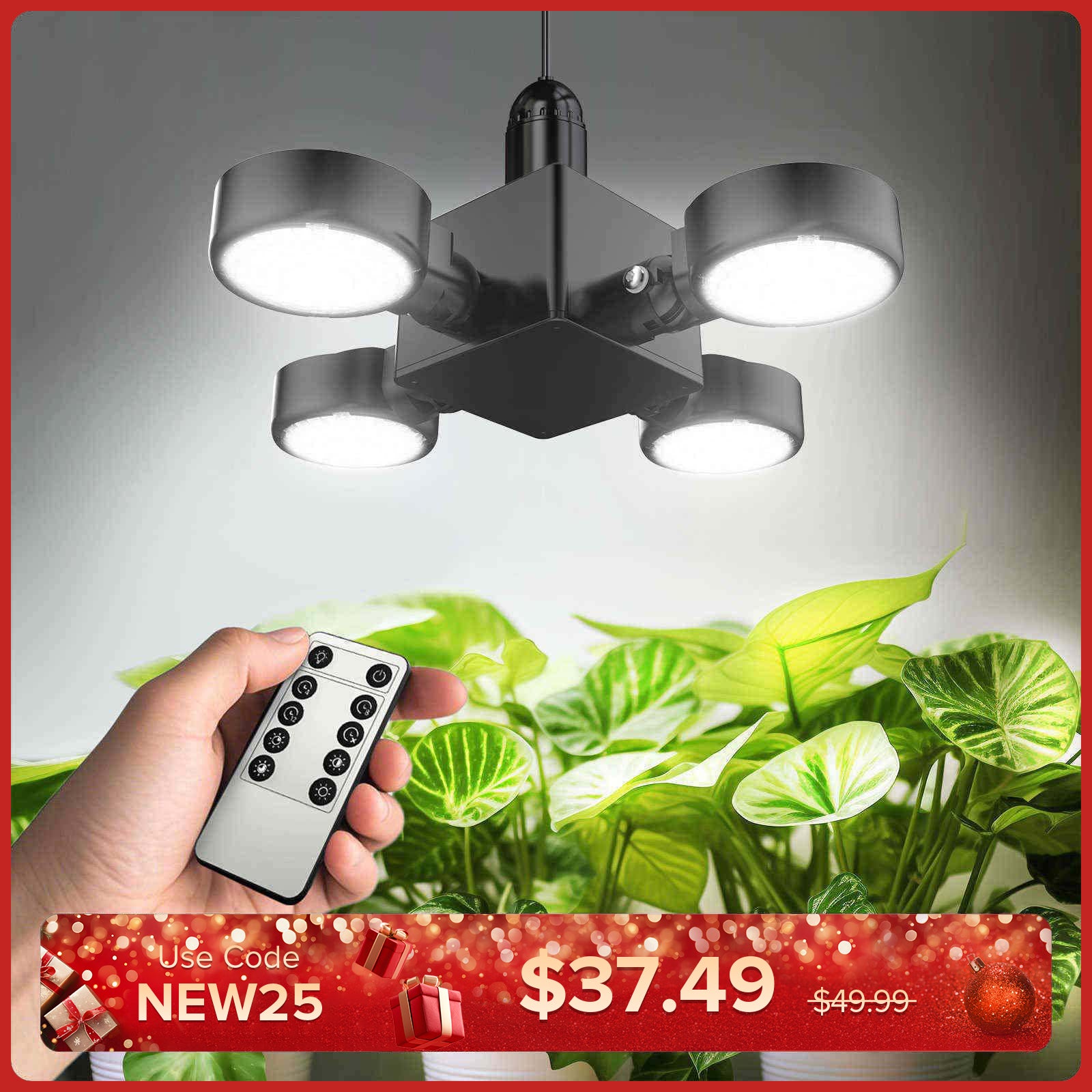 SANSI 40W Folding Wings LED Grow Light with Remote Control