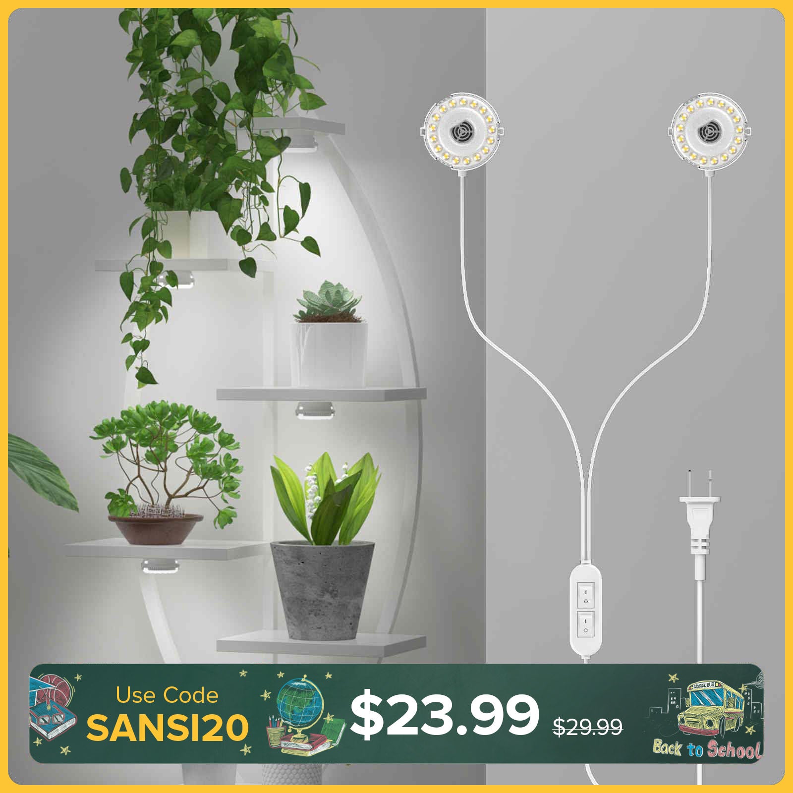 SANSI 10W LED Puck Grow Light (US/CA ONLY)