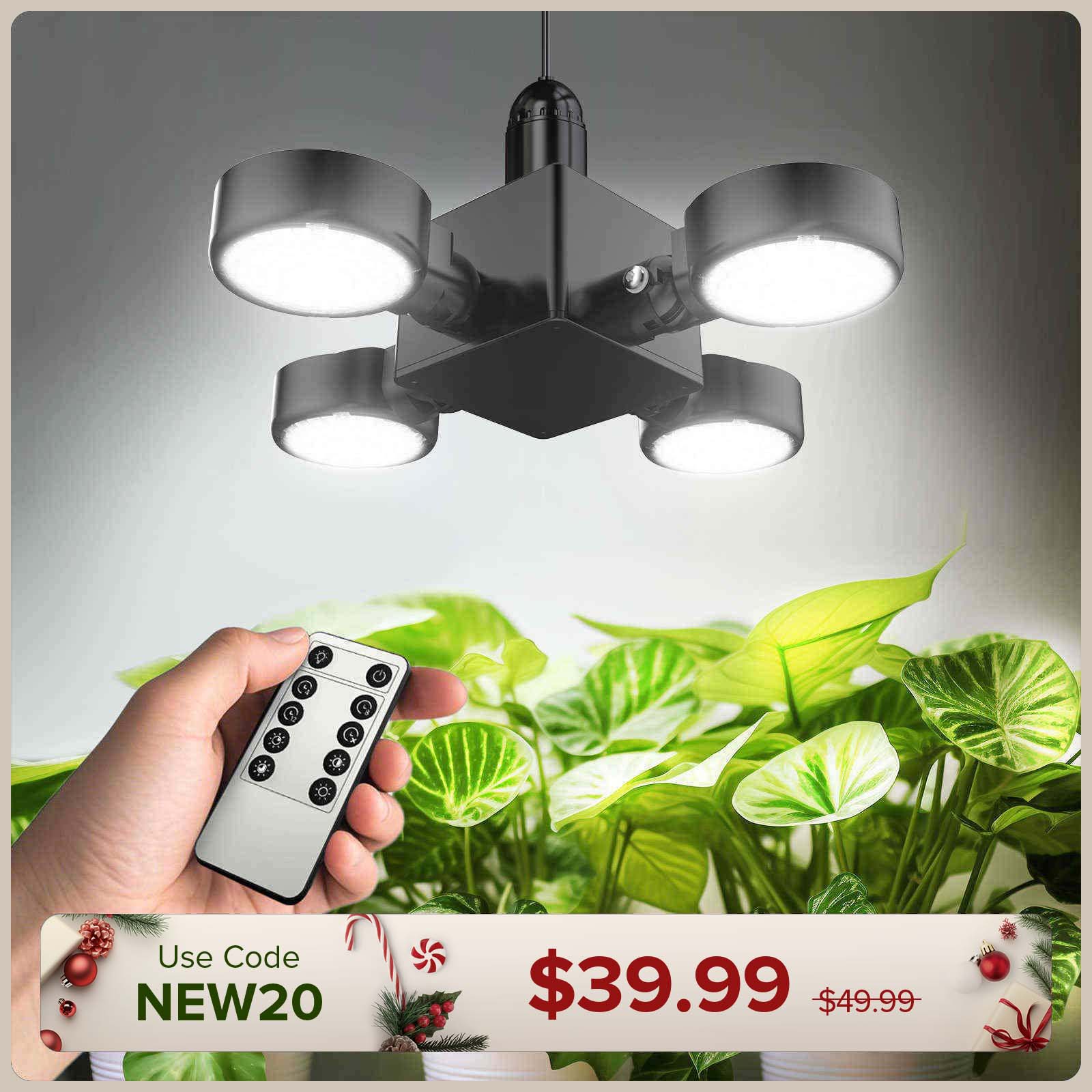SANSI 40W Folding Wings LED Grow Light with Remote Control