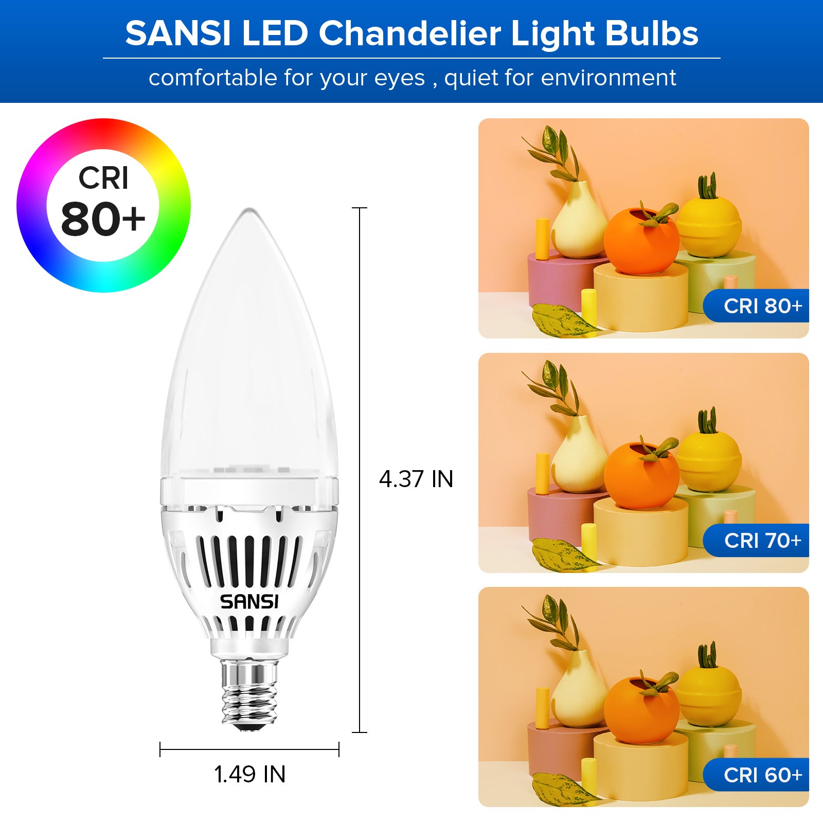 6W Candelabra LED Light Bulb (US ONLY)