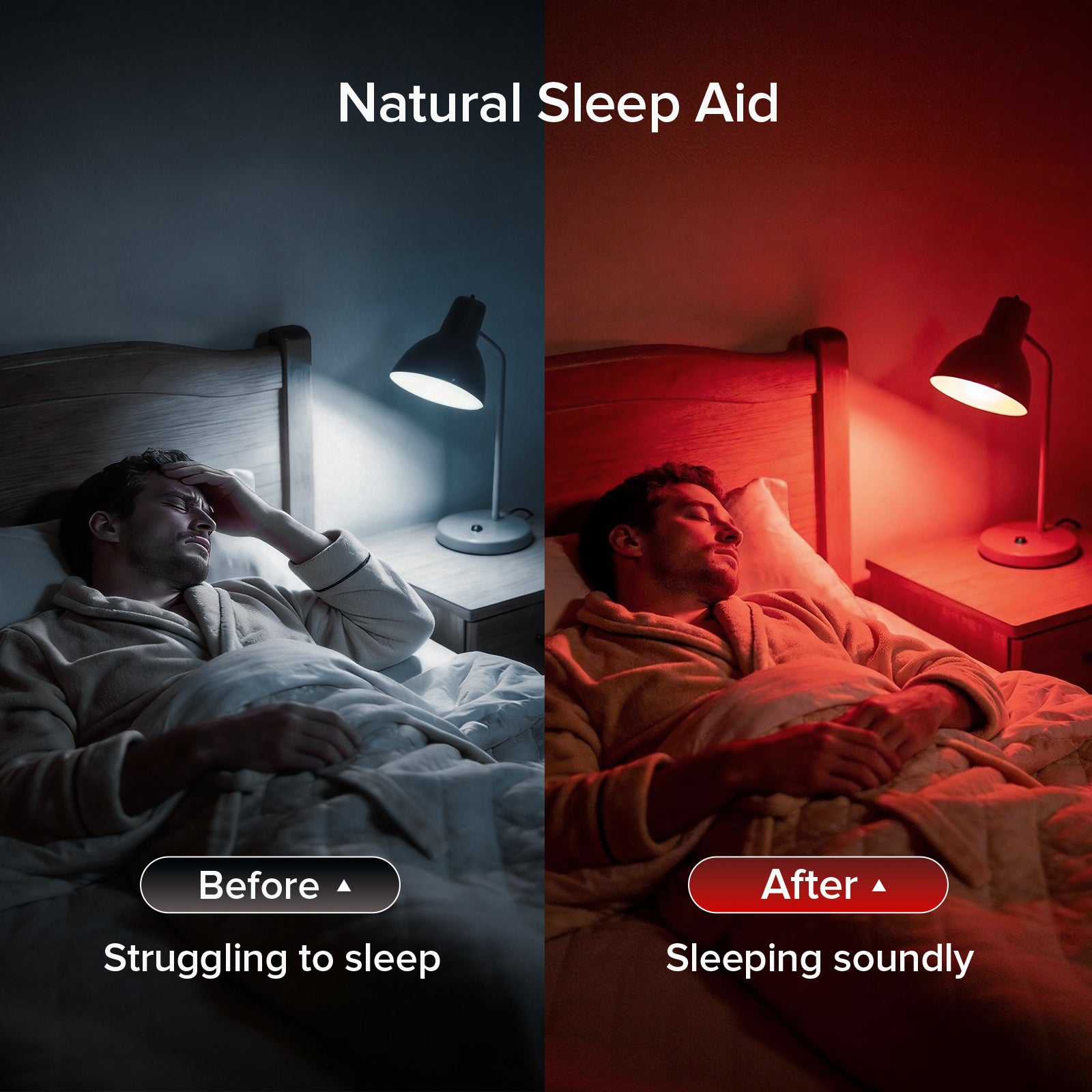 SANSI A15 6W 670nm Red Light Bulb for Sleep Therapy(US/CA ONLY)