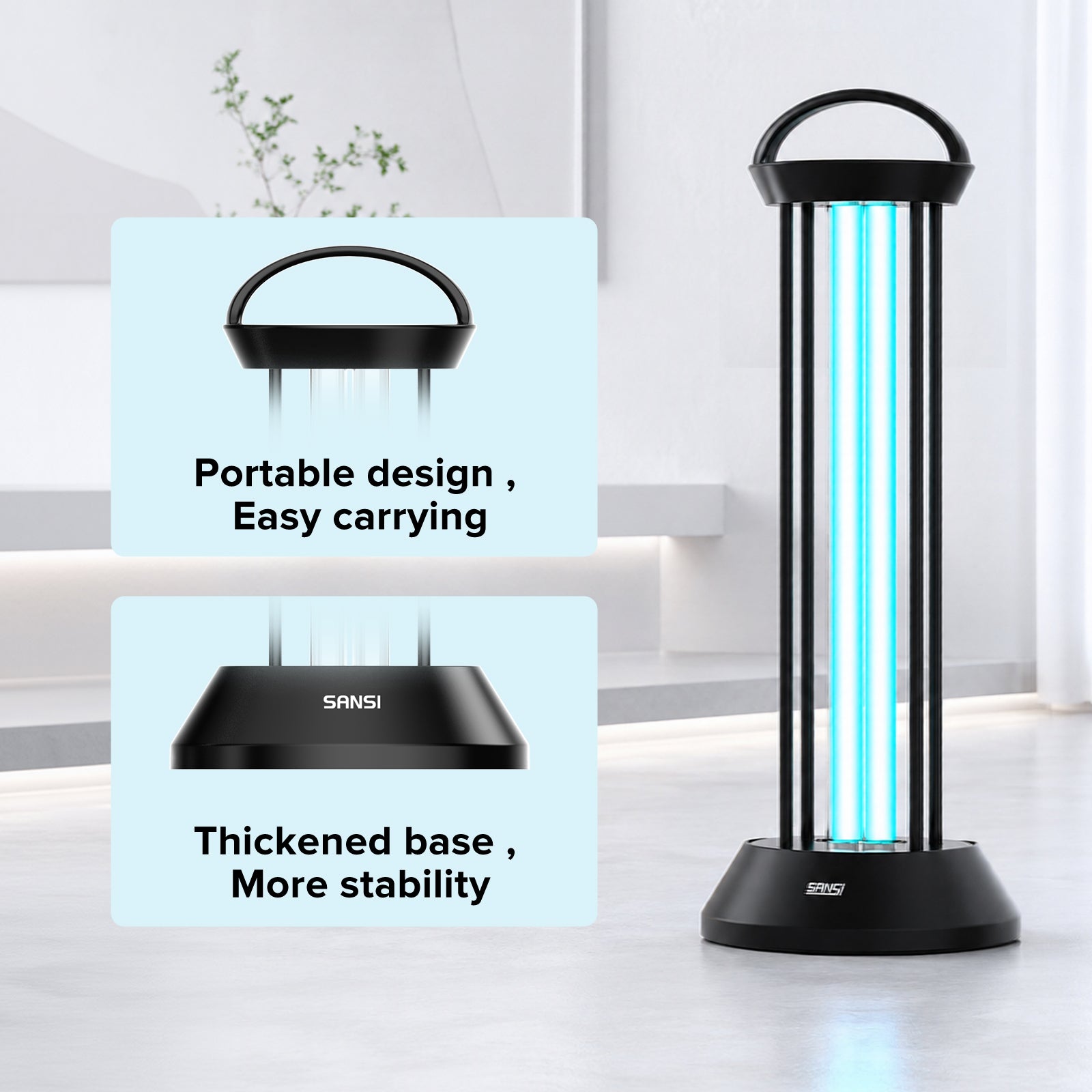 SANSI 42W Portable UV Light Sanitizer with Remote Control (US ONLY)