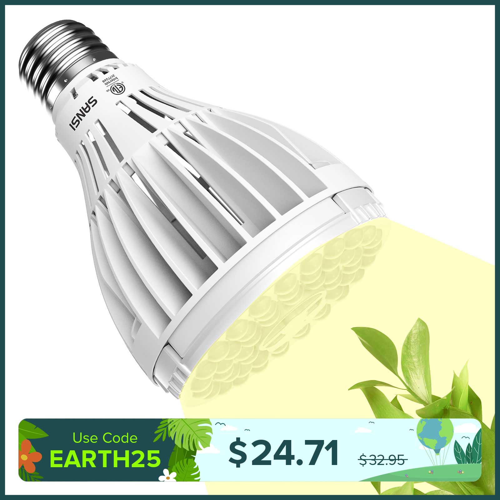 PAR25 32W LED Grow Light Bulb (US ONLY)