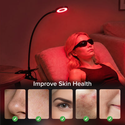 SANSI 12W Adjustable 1-Head Clip-on Red Therapy Light for Body Face (US ONLY)