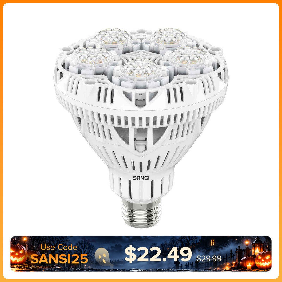 SANSI BR30 24W LED Grow Light Bulb